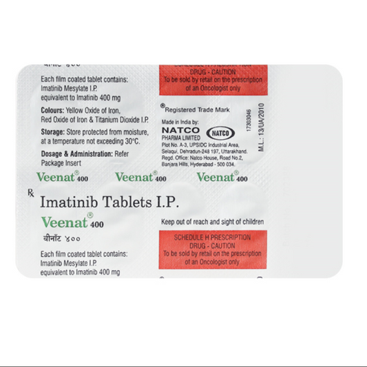 Veenat 400 - Imatinib 400 Mg Tablets - Buy Online Now
