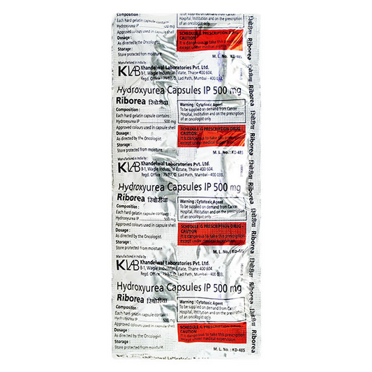 Riborea - Hydroxyurea 500 Mg - 10 Cap Strip